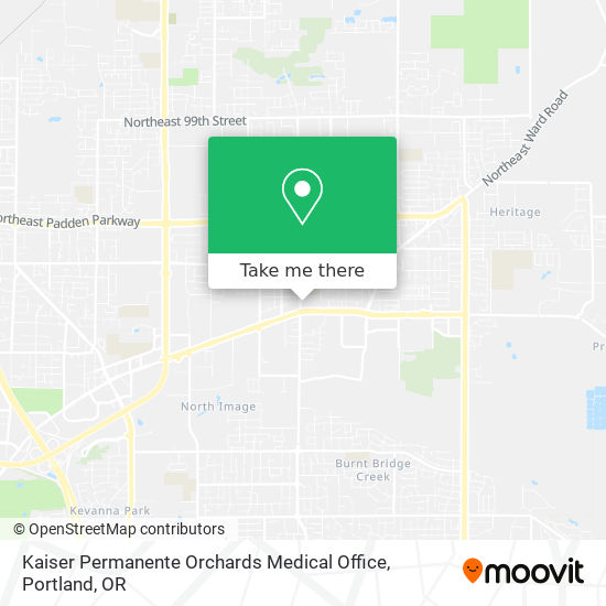 Mapa de Kaiser Permanente Orchards Medical Office