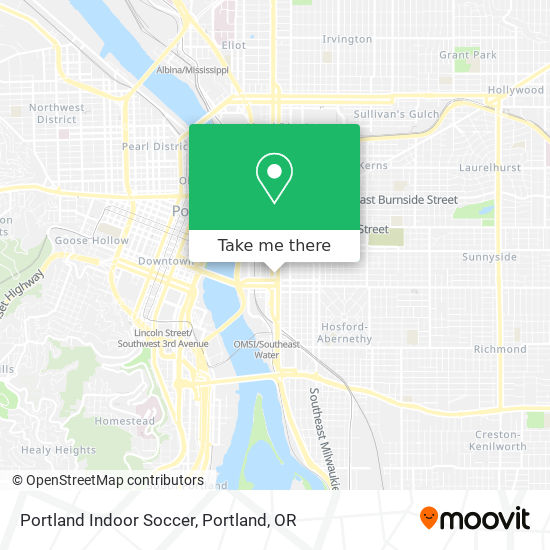 Mapa de Portland Indoor Soccer