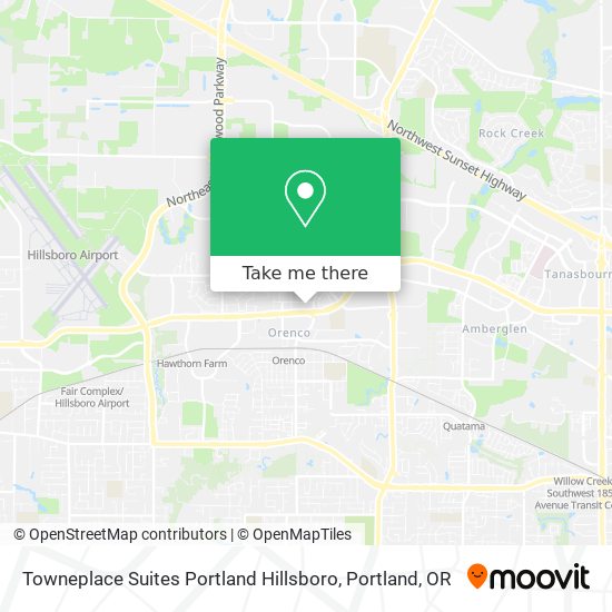 Towneplace Suites Portland Hillsboro map