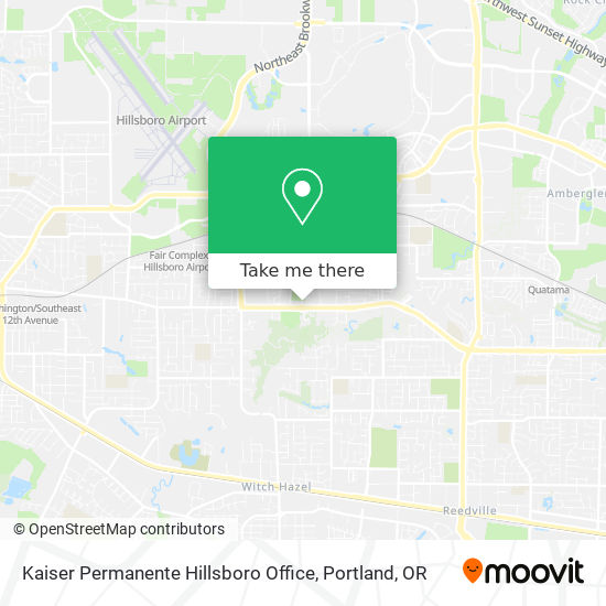 Mapa de Kaiser Permanente Hillsboro Office