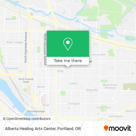 Mapa de Alberta Healing Arts Center