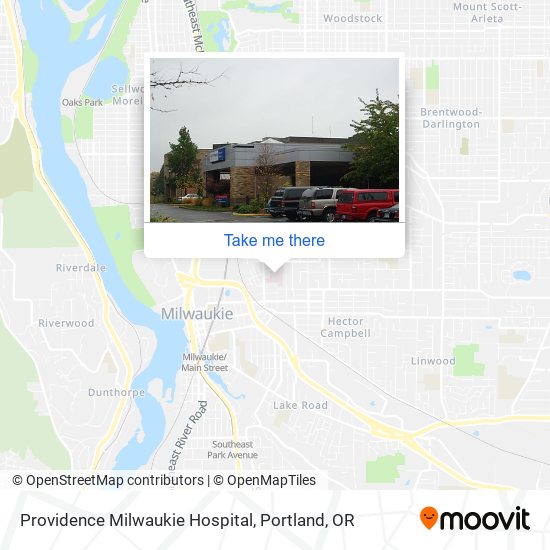 Mapa de Providence Milwaukie Hospital