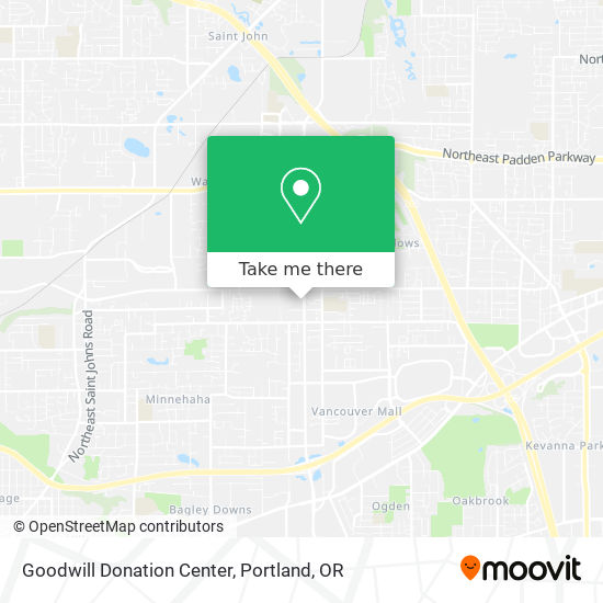 Mapa de Goodwill Donation Center