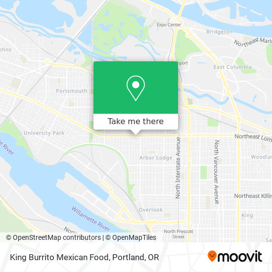 King Burrito Mexican Food map