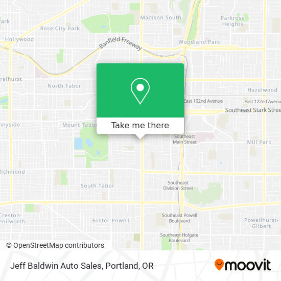Jeff Baldwin Auto Sales map