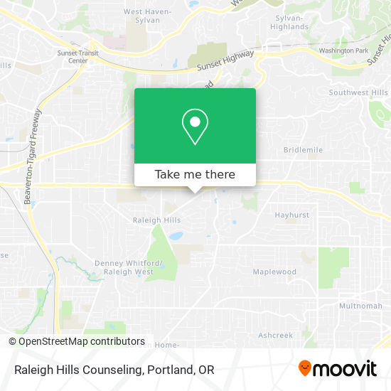 Raleigh Hills Counseling map
