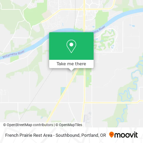 French Prairie Rest Area - Southbound map