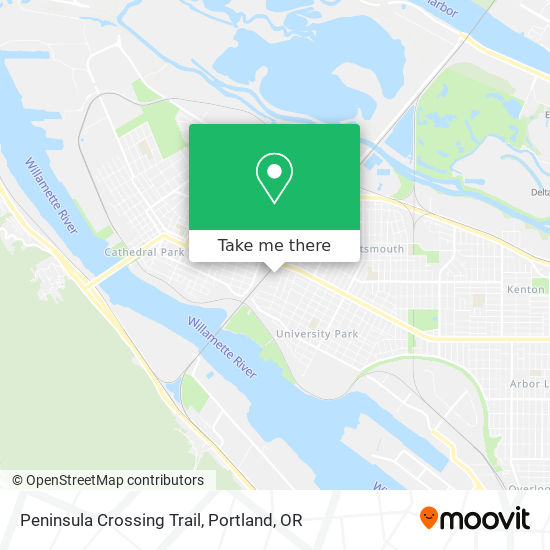 Peninsula Crossing Trail map