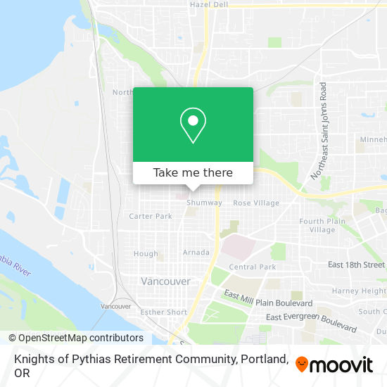 Mapa de Knights of Pythias Retirement Community