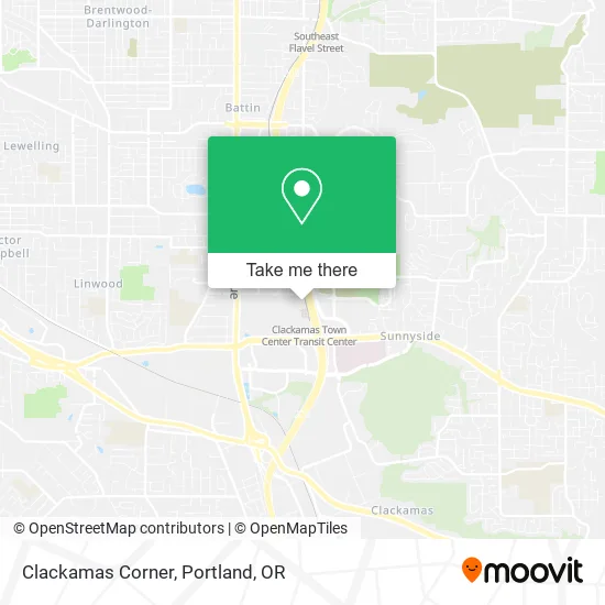 Clackamas Corner map