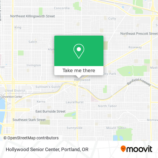 Hollywood Senior Center map