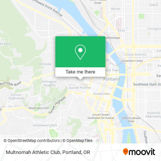 Mapa de Multnomah Athletic Club