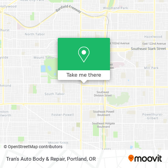 Mapa de Tran's Auto Body & Repair