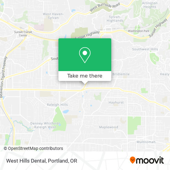Mapa de West Hills Dental
