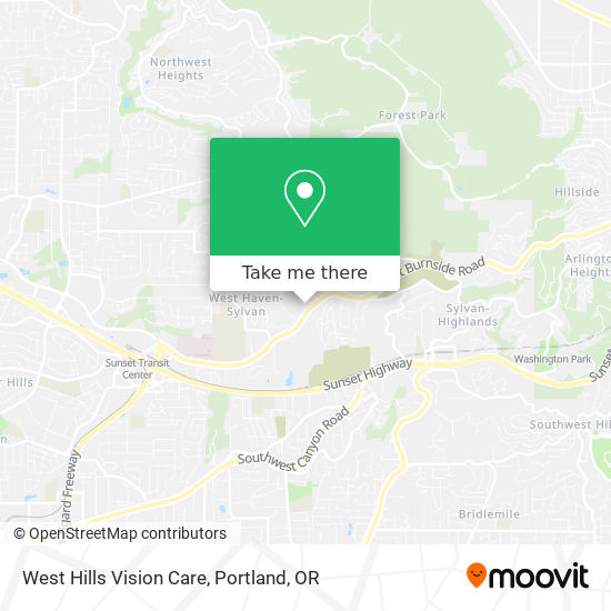 West Hills Vision Care map