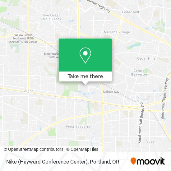 Mapa de Nike (Hayward Conference Center)