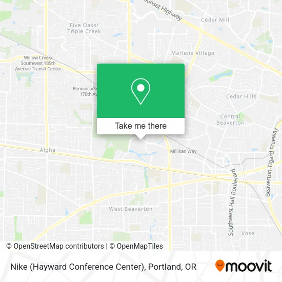 Mapa de Nike (Hayward Conference Center)