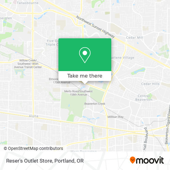 Mapa de Reser's Outlet Store