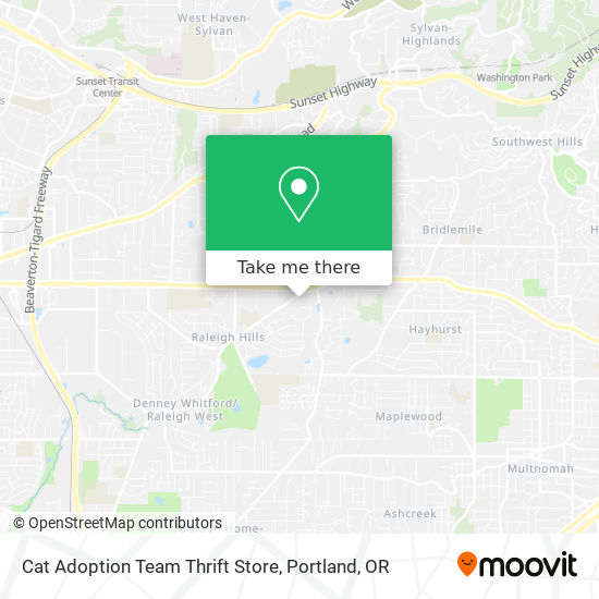 Mapa de Cat Adoption Team Thrift Store