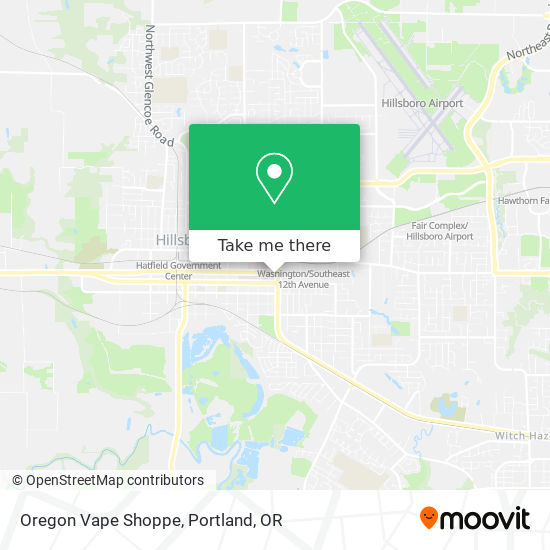 Oregon Vape Shoppe map
