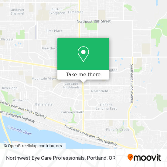 Northwest Eye Care Professionals map