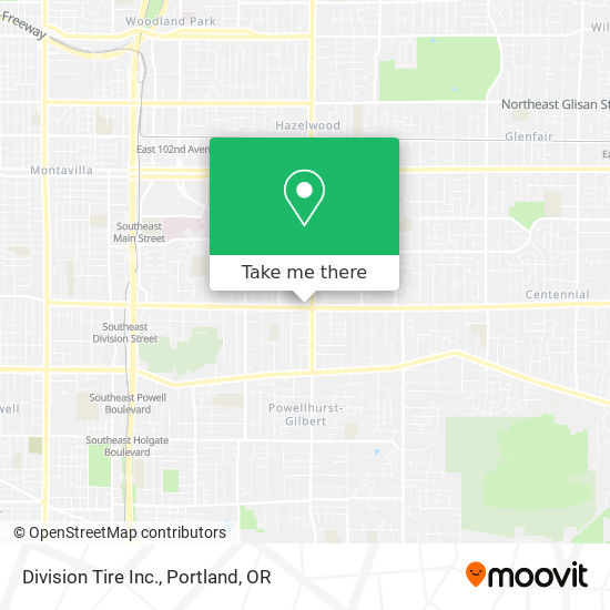 Division Tire Inc. map