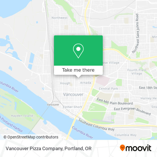 Mapa de Vancouver Pizza Company