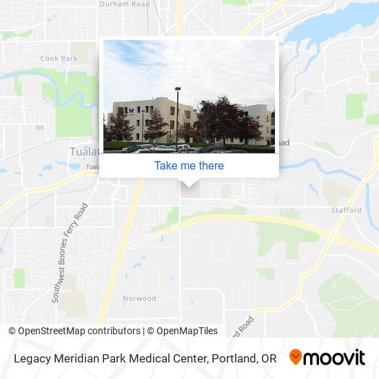 Mapa de Legacy Meridian Park Medical Center