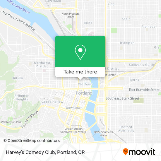 Harvey's Comedy Club map