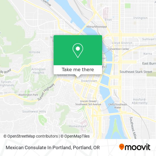 Mexican Consulate In Portland map