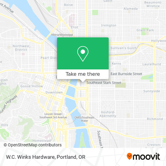 W.C. Winks Hardware map