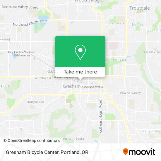 Gresham Bicycle Center map