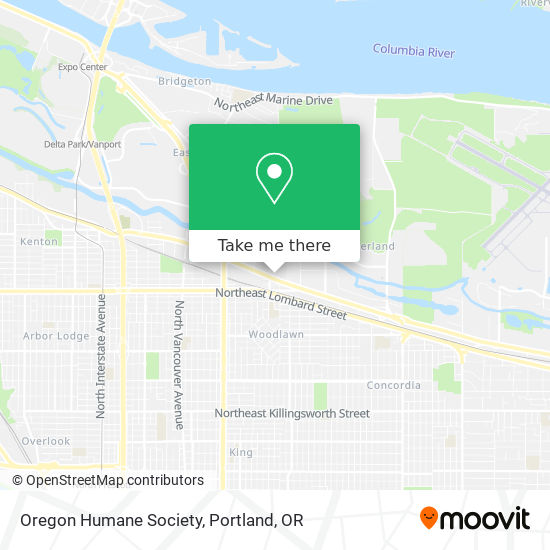 Oregon Humane Society map