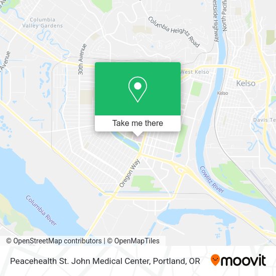 Peacehealth St. John Medical Center map