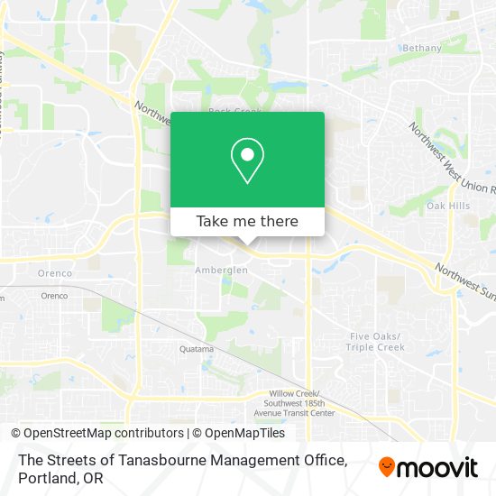 The Streets of Tanasbourne Management Office map