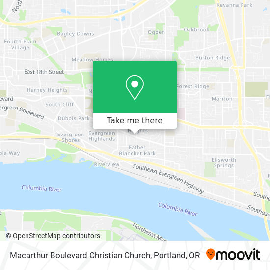 Mapa de Macarthur Boulevard Christian Church
