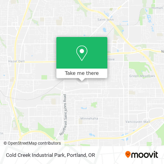 Mapa de Cold Creek Industrial Park