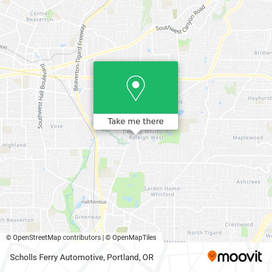 Scholls Ferry Automotive map