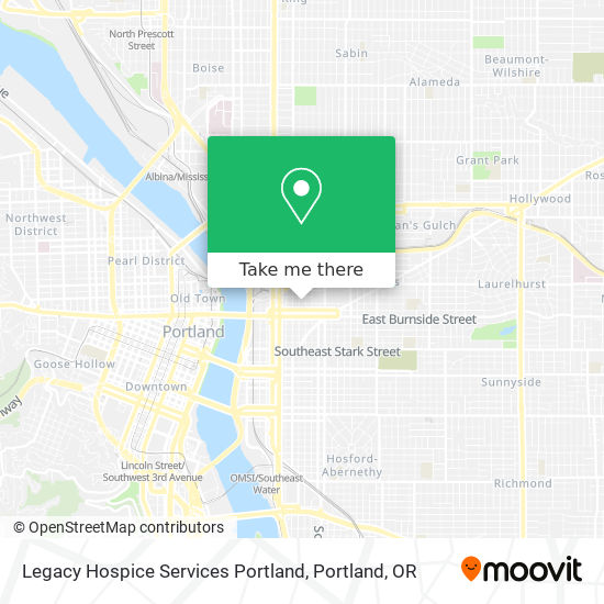 Mapa de Legacy Hospice Services Portland