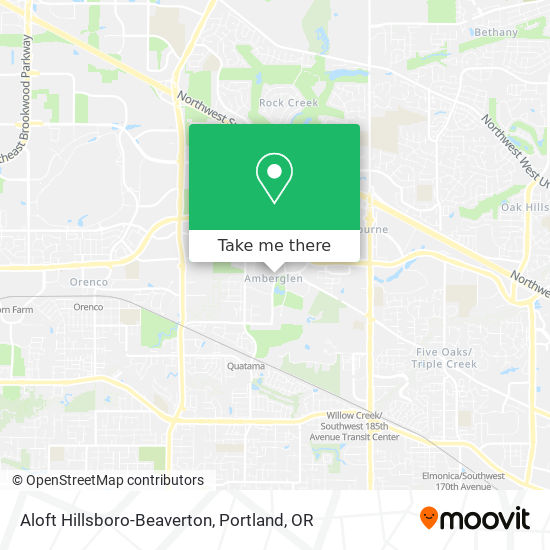 Mapa de Aloft Hillsboro-Beaverton