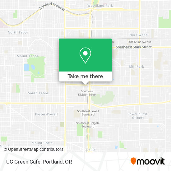 UC Green Cafe map