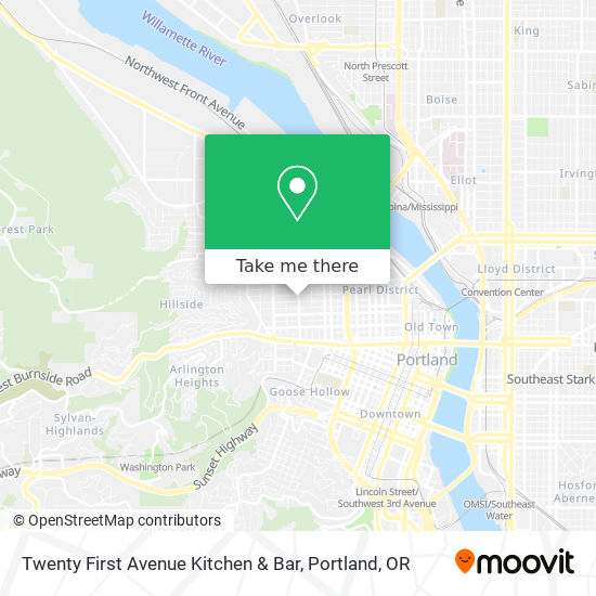 Twenty First Avenue Kitchen & Bar map