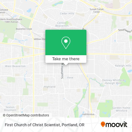 First Church of Christ Scientist map