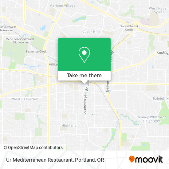 Ur Mediterranean Restaurant map