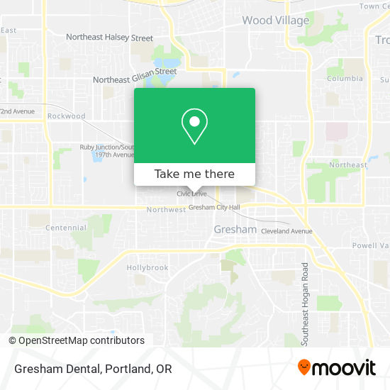 Gresham Dental map