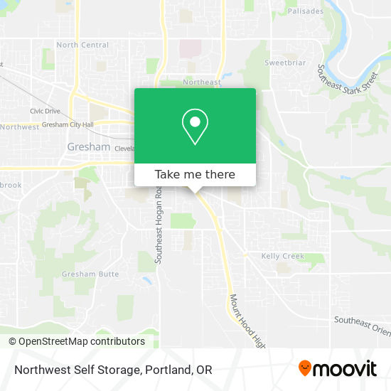 Northwest Self Storage map