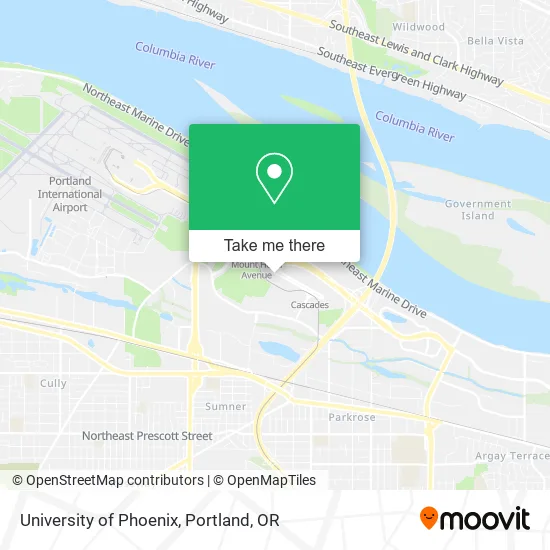 University of Phoenix map