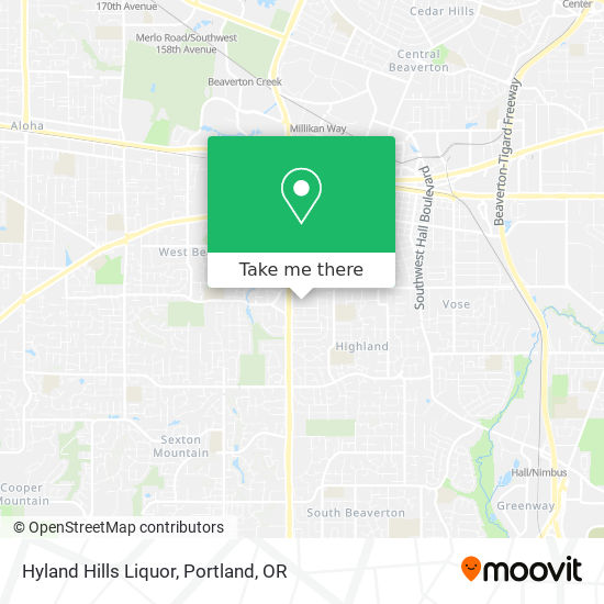 Hyland Hills Liquor map