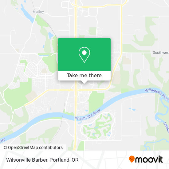 Wilsonville Barber map