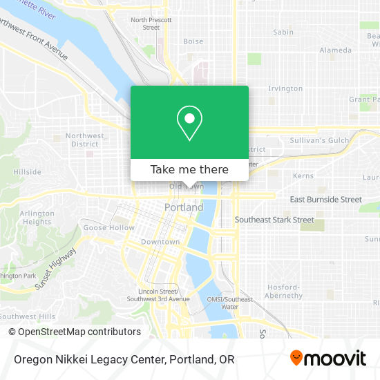 Oregon Nikkei Legacy Center map